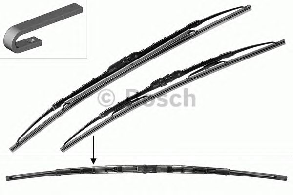 Купить BOSCH 3397001583 Стеклоочиститель Twin Spoiler 530mm/530mm ком/кт AUDI A4 95-04, VW Passat B5 96-02