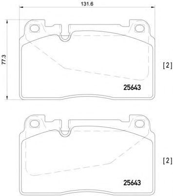 Купить запчасть BREMBO - P85123 