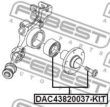 Купить запчасть FEBEST - DAC43820037KIT 