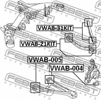 Купить запчасть FEBEST - VWAB21KIT 