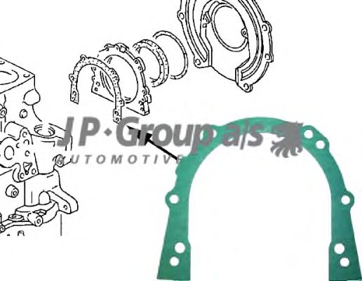 Купить JP GROUP 1119100100 Прокл.задн.крышки двигателя AUDI, SEAT, SKODA, VW