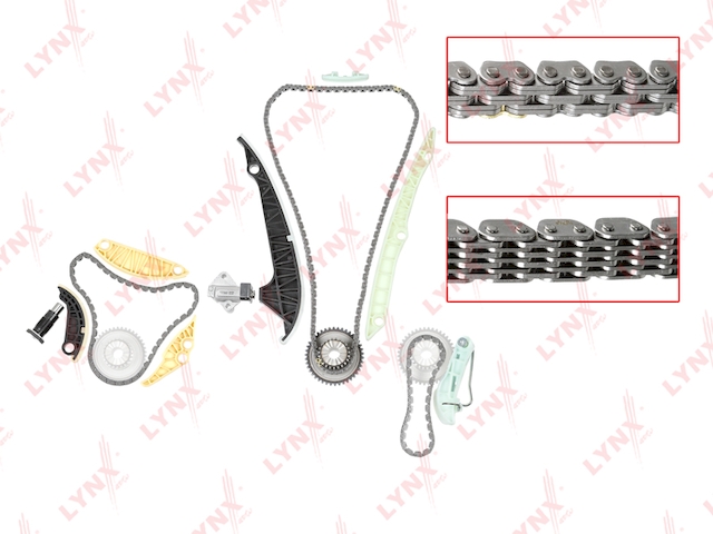 Купить LYNXAUTO TK0053 Комплект цепи ГРМ AUDI A3 1.8-2.0 03-12/A4 1.8 07-12/A5 1.8 09-12/Q3 2.0 11->, SKODA Octavia(1Z) 1.8-2.0 07->/Superb(3T) 1.8-2.0 08->/Yeti 1.8 09->, VW Golf VI 1.8-2.0 09->/Jetta IV 2.0 10->/Passat...
