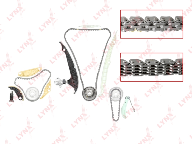 Купить LYNXAUTO TK0165 Комплект цепи ГРМ AUDI A3 1.8 12-> / A4 1.8-2.0 11-15 / A5 1.8-2.0 07-17 / A7 2.0 14-18 / Q5 2.0 09->, SKODA Octavia(5E) 1.8-2.0 12->, VW Golf VII 2.0 13->