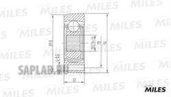 Купить MILES GA10006 ШРУС внутр.ком/кт AUDI 80/VW G1/G2/G3/PASSAT/POLO 1.3-2.3 72-06