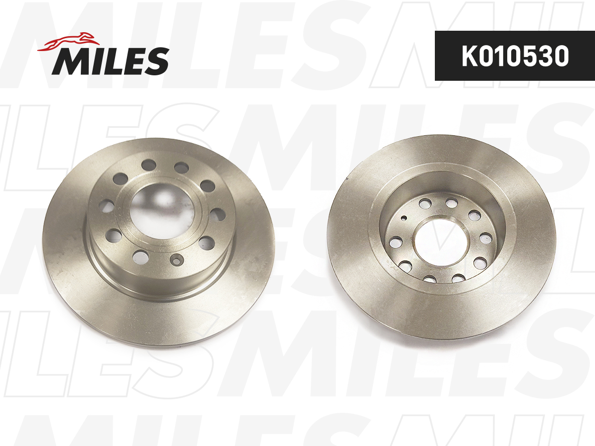 Купить MILES K010530 Диск тормозной задний AUDI, SEAT, SKODA, VW 03->