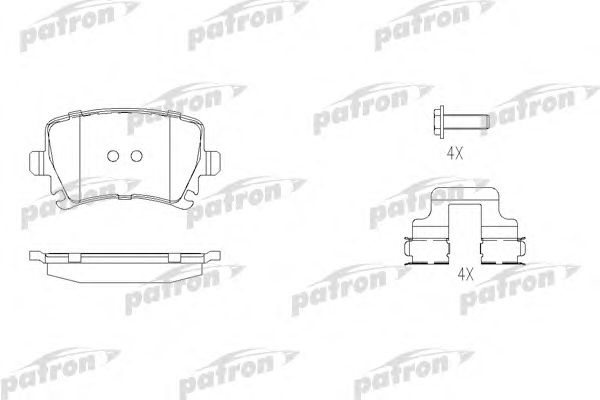 Купить PATRON PBP1636 Колодки тормозные дисковые задн AUDI: A3 QUATTRO, A6, A6 QUATTRO, VOLKSWAGEN: CADDY, TOURAN