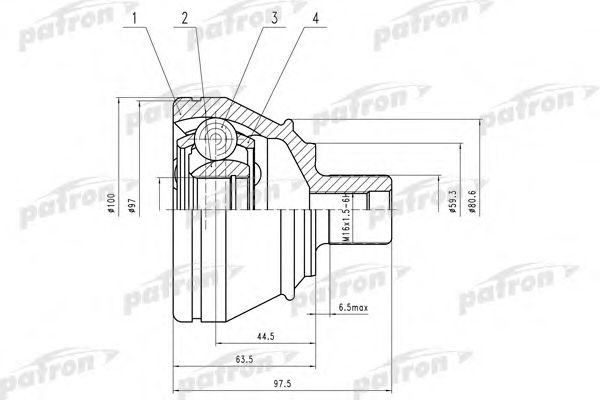 Купить запчасть PATRON - PCV1552 