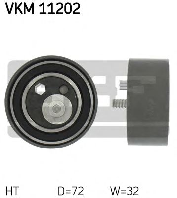Купить SKF VKM11202 Ролик натяжителя ремня ГРМ [72x32,5] AUDI/VW 2,4/2,6/2,8 V6