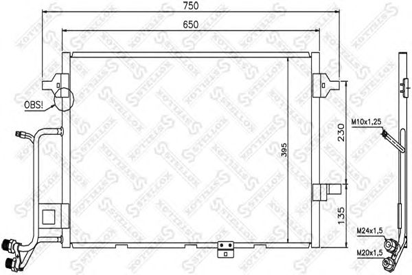 Купить STELLOX 1045204SX Радиатор кондиционера AUDI A6 2.5TDi 97-05