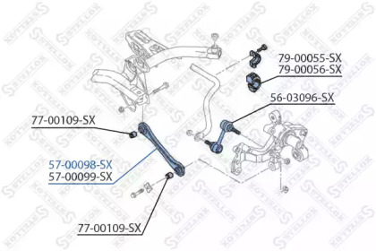 Купить STELLOX 5700098SX Рычаг задний нижний левый AUDI A3,VW Golf V/Passat B6/Touran 03>