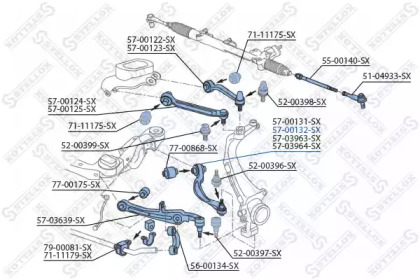 Купить STELLOX 5700132SX Рычаг задний нижний правый AUDI A6 all 04>
