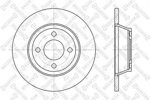 Купить STELLOX 60204741SX Диск тормозной передний AUDI 80 B4 1.6/2.0/1.9TDi 92>