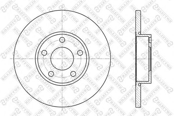 Купить STELLOX 60204742SX Диск тормозной передний AUDI 100/A4/A6 2.0-2.5TDi 90>