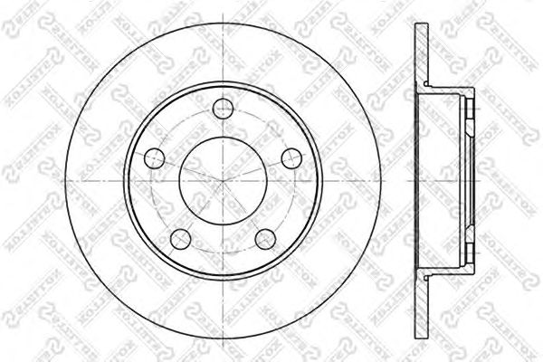 Купить STELLOX 60204747SX Диск тормозной задний AUDI 100/200/A8 1.8-2.8 84-97