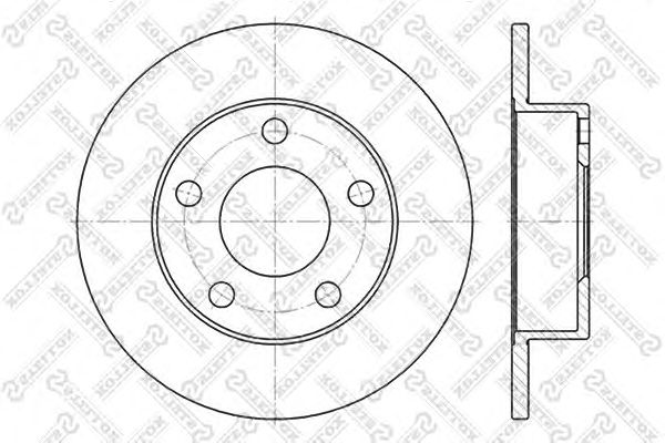 Купить STELLOX 60204763SX Диск тормозной задний AUDI A4,VW Passat 1.8-2.5TDi 94>