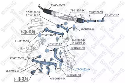 Купить STELLOX 7700122SX Сайлентблок пер. нижн. Рычага AUDI A6 all 05>/A8 all 03>