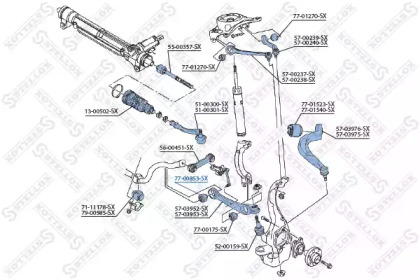 Купить STELLOX 7700853SX сайлентблок рычага ниж. перед. внутр. AUDI A4/A5 all 07>
