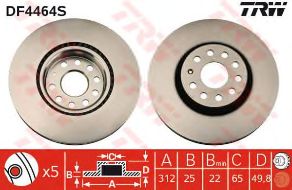 Купить запчасть TRW - DF4464S 
