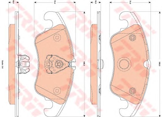 Купить TRW GDB1833 Колодки торм.пер. AUDI A4 1.8-3.2/TDI 11/07->/A5 1.8-3.2/TDI 06/07->