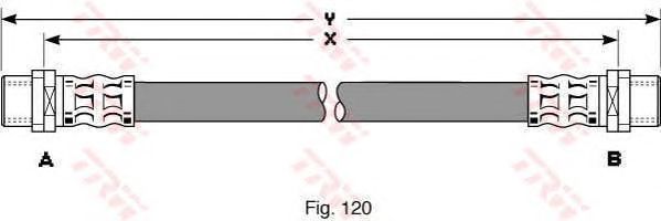 Купить TRW PHA295 Тормозной шланг передний [385mm] AUDI A8 (4D2, 4D8) 03/94-09/02