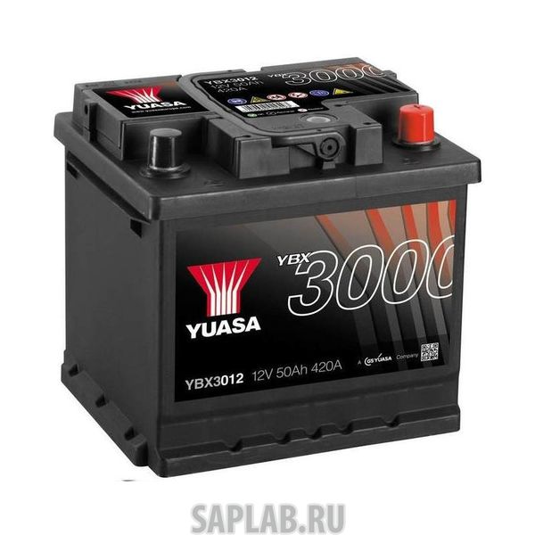 Купить YUASA YBX3012 Аккумулятор Yuasa SMF YBX3012 12В 50Ач 420CCA 207x175x190 мм Обратная (-+)
