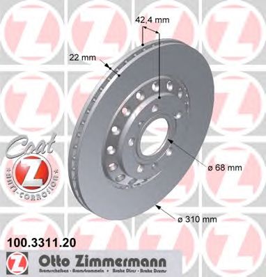 Купить запчасть ZIMMERMANN - 100331120 