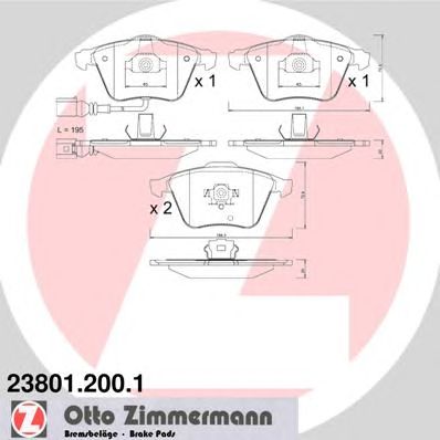 Купить запчасть ZIMMERMANN - 238012001 