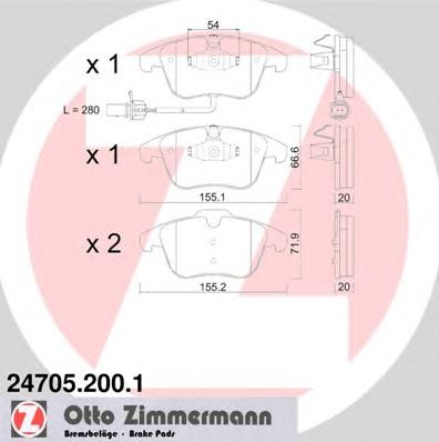 Купить запчасть ZIMMERMANN - 247052001 