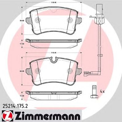 Купить запчасть ZIMMERMANN - 252141752 