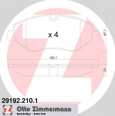 Купить запчасть ZIMMERMANN - 291922101 