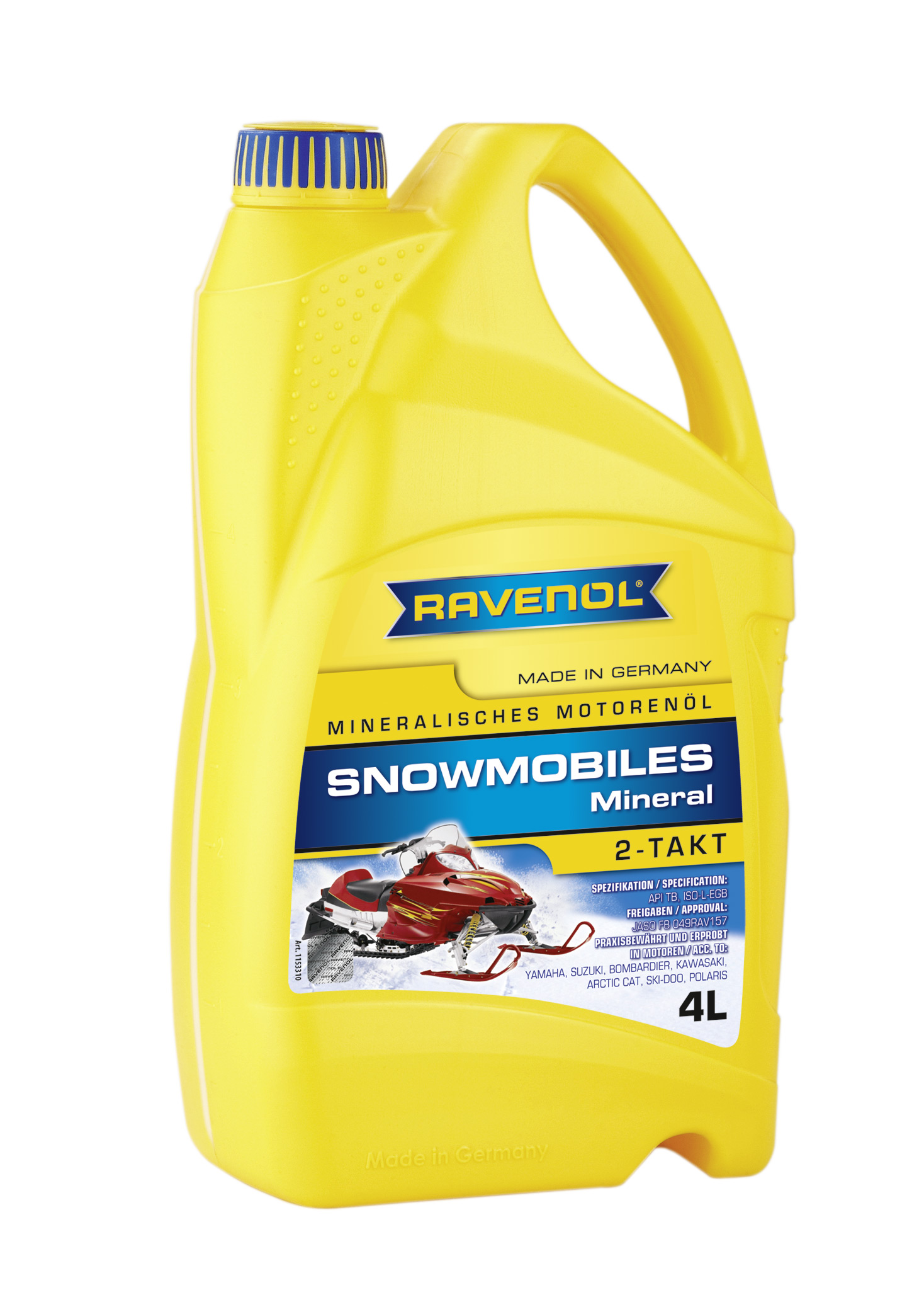 Купить Ravenol 4014835729599 Масло для 2-Такт снегоходов Snowmobiles Mineral 2-Takt ( 4л) new